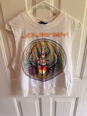 Forever 21 White Tee with Multicolor Graphic